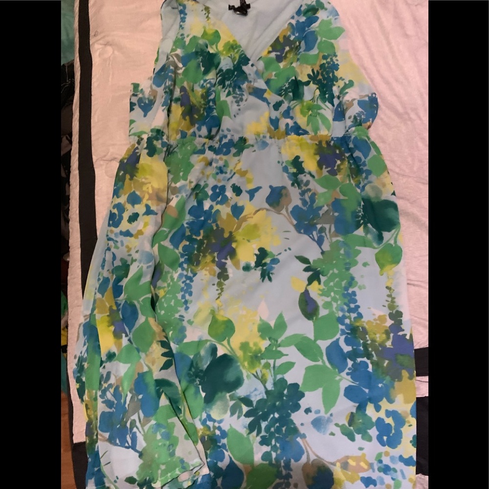 Blue floral dress